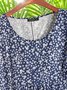 Vetement hippie chic Robe Mi-Longue Florale avec Poches
