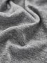 Top Gris Coton Décontracté Col Rond Unicolore manches longues ample et confortable