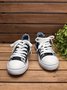 Mocassins Décontractés en Toile à Talon Plat