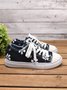 Mocassins Décontractés en Toile à Talon Plat