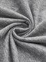 Top Gris Coton Décontracté Col Rond Unicolore manches longues ample et confortable