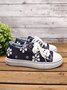Mocassins Décontractés en Toile à Talon Plat