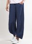 Été avec Poches Droit Décontracté Pantalons Capri