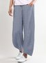 Été avec Poches Droit Décontracté Pantalons Capri