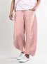 Été avec Poches Droit Décontracté Pantalons Capri