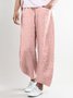 Été avec Poches Droit Décontracté Pantalons Capri