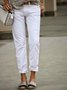 Pantalons Blanc Pur Décontractés