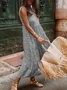 Robe Florale Bohémienne en Coton pour Vacances