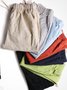Pantalons Unicolores Décontractés