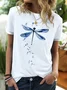 T-shirt Femme Décontracté Imprimé Toutes Saisons Coton Quotidien Manches Courtes Fit Ras du Cou Régulier