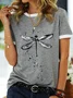 T-shirt Femme Décontracté Imprimé Toutes Saisons Coton Quotidien Manches Courtes Fit Ras du Cou Régulier