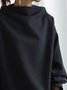 Top de Grande Taille Rétro Plain Personnalisé Décontracté à Manches 3/4