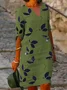 Robe bohème Demi Manche Robes droite femme été fleurie