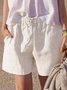 Shorts Droits en Coton