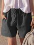 Shorts Droits en Coton