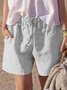 Shorts Droits en Coton