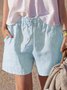 Shorts Droits en Coton