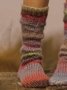 Ethnique Rayé Crochet Thermique Chaussettes