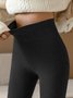 Pantalons De Yoga Femmes Décontracté Plain Printemps / Automne Taille Haute Poids lourd Adapté Laine d'agneau Long Long