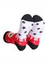 Chaussettes Hommes Fête Toutes Les Saisons Imprimé d'Animal en Mélangé de Coton Poids Moyen Micro-élasticité Respirable
