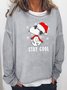 Sweat-shirts Femmes Décontracté Imprimé d'Animal Automne Col Rond Poids Moyen Micro-élasticité Quotidien en Mélangé de Coton Régulier