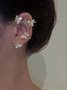 Alliage Avec Faux Diamant Papillon Manchette Boucles d'Oreilles