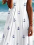 Ample Décontracté Col V Manches Courtes Tricoté Robe