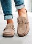 Sandales Décontractées Confortables en Cuir à Enfiler pour Femmes