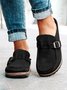 Sandales Décontractées Confortables en Cuir à Enfiler pour Femmes