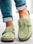 Sandales Décontractées Confortables en Cuir à Enfiler pour Femmes