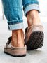 Sandales Décontractées Confortables en Cuir à Enfiler pour Femmes