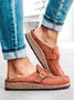 Sandales Décontractées Confortables en Cuir à Enfiler pour Femmes