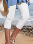 Pantalons De Yoga Femmes Plain Toutes Les Saisons Décontracté Quotidien Jersey Corsaire Droit Régulier T.-N.-L.