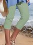 Pantalons De Yoga Femmes Plain Toutes Les Saisons Décontracté Quotidien Jersey Corsaire Droit Régulier T.-N.-L.