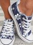 Mocassins Décontractés en Toile à Talon Plat
