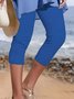 Pantalons De Yoga Femmes Plain Toutes Les Saisons Décontracté Quotidien Jersey Corsaire Droit Régulier T.-N.-L.