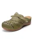 Ballerines Vintage Plaine Été Respirant Talon Bas PU PU Birkenstock Polyuréthane pour Femme