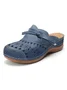 Ballerines Vintage Plaine Été Respirant Talon Bas PU PU Birkenstock Polyuréthane pour Femme