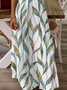 Femmes Abstrait Blanc Col Carré Confortable Robe Maxi Décontracté