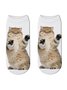 Chaussettes Casual Toutes Saisons Chat Coton Ménage Standard Cheville Chaussettes Régulières pour Femmes