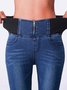 Jeans Femmes Décontracté Plain Automne Quotidien Standard Toile de Jean Legging Droit Régulier Taille