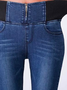 Jeans Femmes Décontracté Plain Automne Quotidien Standard Toile de Jean Legging Droit Régulier Taille