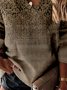Sweat-shirts Décontracté Ethnique Automne Léger Micro-élasticité Quotidien Ample Régulier Droit pour Femmes