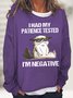 Sweat-shirts Femmes Décontracté Printemps / Automne Lettres de texte Léger Quotidien Manches Longues Col Rond Régulier Droit