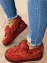 Bottes Décontracté Hiver Quotidien à Talon Plat Toit ouvert Noël Caoutchouc à Enfiler pour Femmes