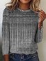 T-shirt Femmes Décontracté Ethnique Automne Quotidien Ample Jersey Meilleure vente Manches Longues Droit