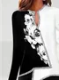 Tops Floral Hiver Fête Naturel Micro-Élasticité Quotidien Meilleure vente Entaillé Régulier pour Femmes