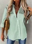 Blouse Femmes Décontracté Plain Automne Polyester Quotidien Ample Chaud liste Manches Longues Régulier