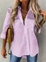 Blouse Femmes Décontracté Plain Automne Polyester Quotidien Ample Chaud liste Manches Longues Régulier