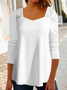 T-Chemise Femmes Plain Hiver Fête Brillant Naturel Micro-Élasticité Ample Jersey Liste préférée